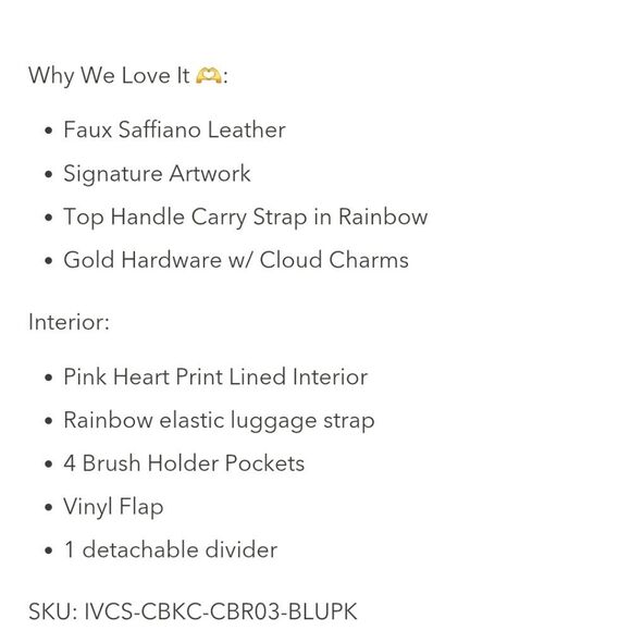 Impressions X Care Bears Rain-Bow Makeup Tote Bag - Picture 8 of 14